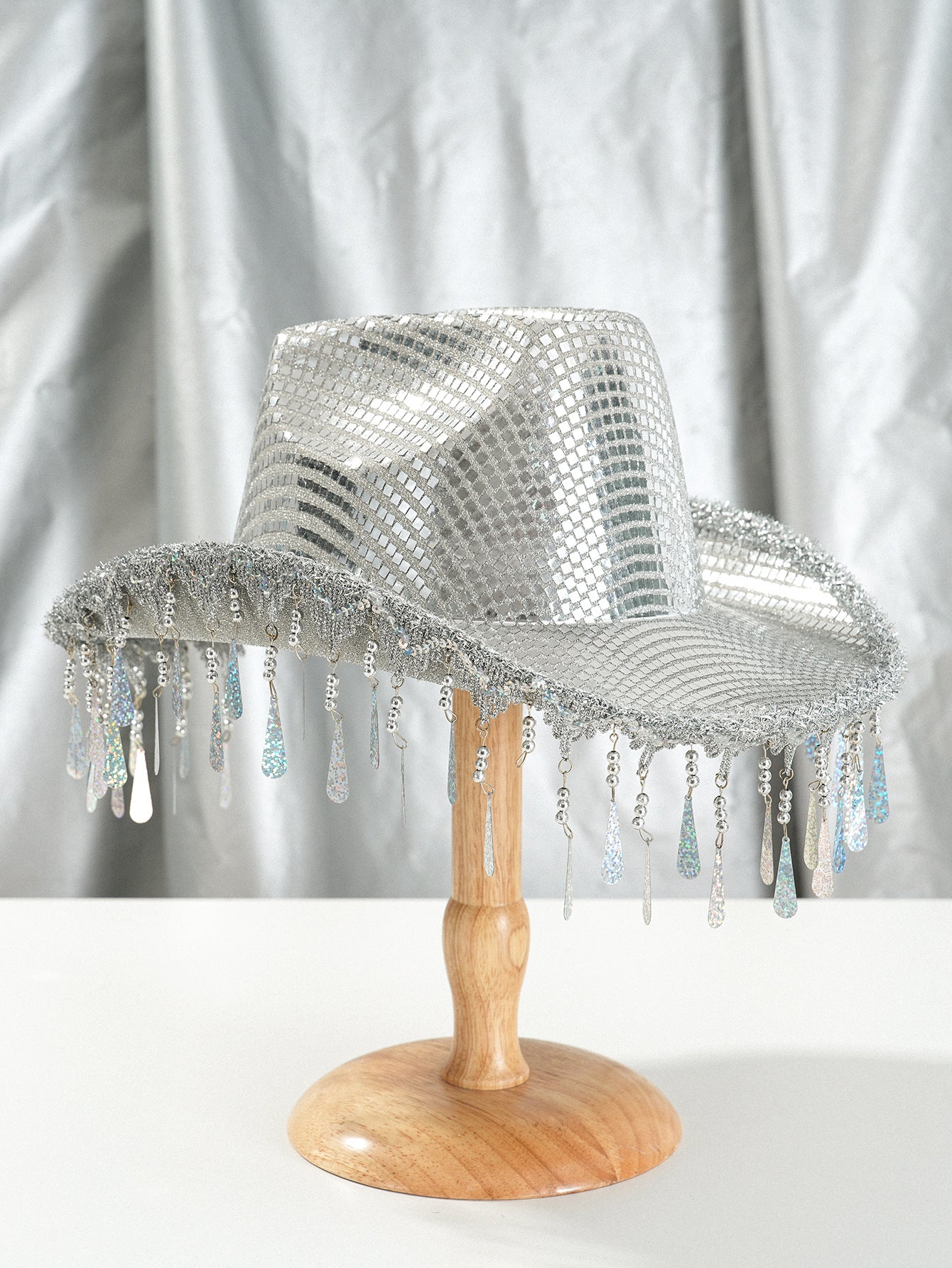 Western Cowboy Hat Sequined Tassel
